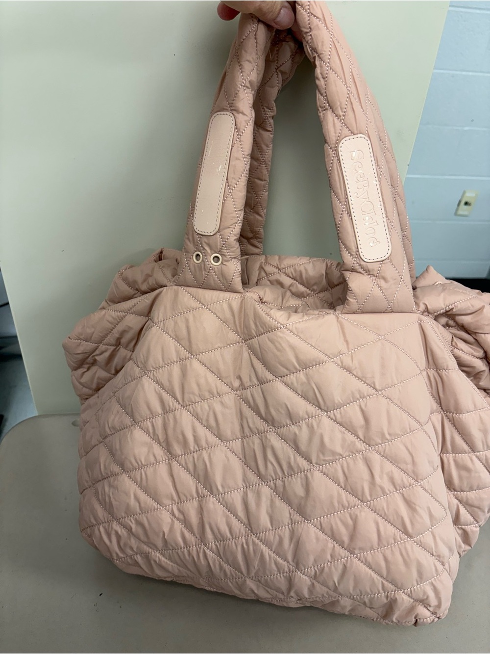 See by Chloé Pink Quilted Nylon Joy Rider Puffer Tote Bag